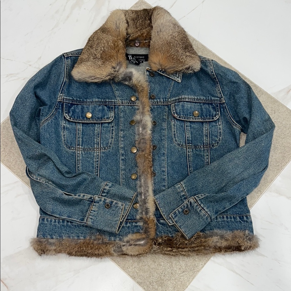 Faux Fur Lined Denim Jacket